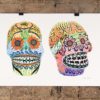 Mexican Skulls (pink & Blue) (a/p) ed.10