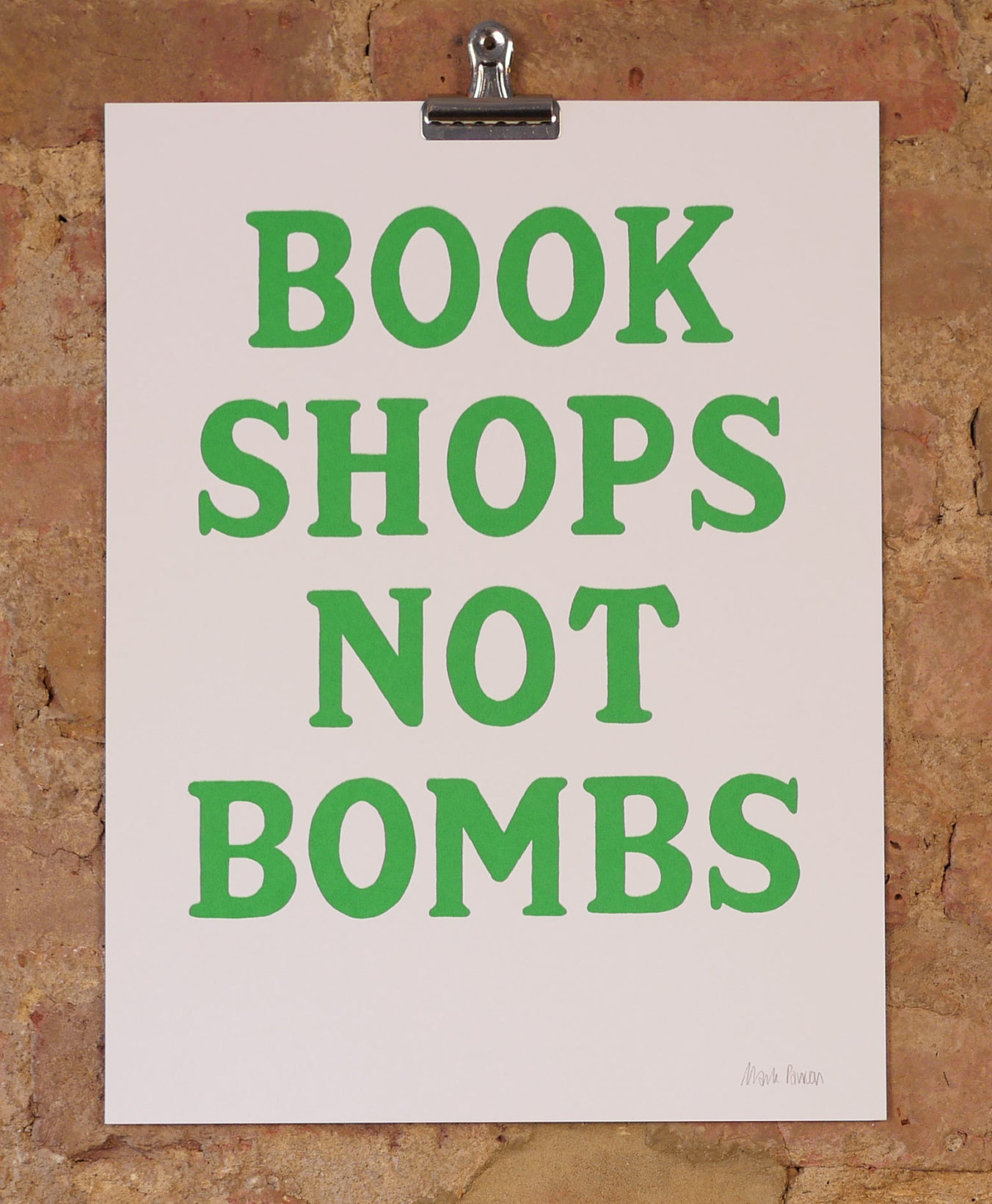 Book Shops Not Bombs - Green