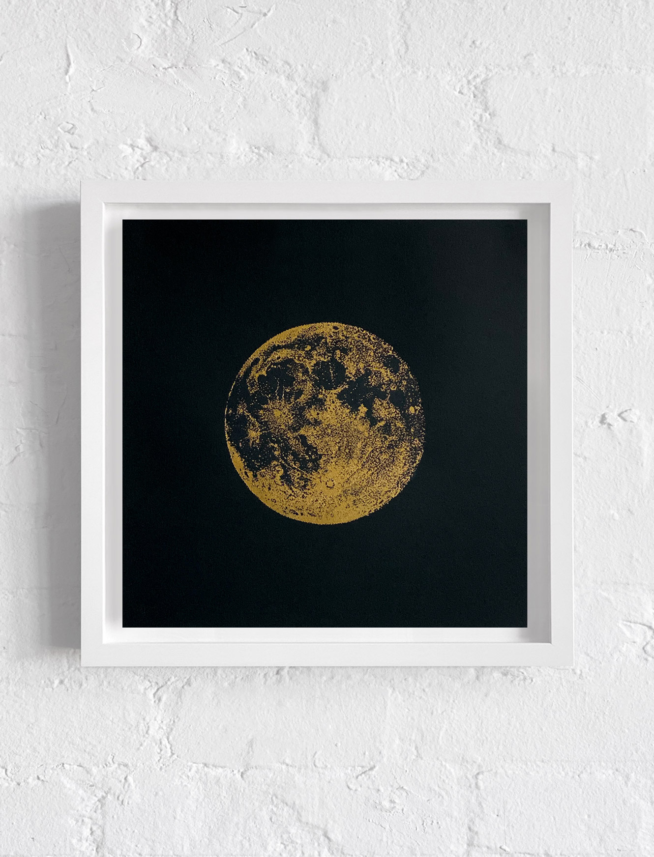 Gold Foil Full Moon - Grey by Sabrina Kaici - Nelly Duff