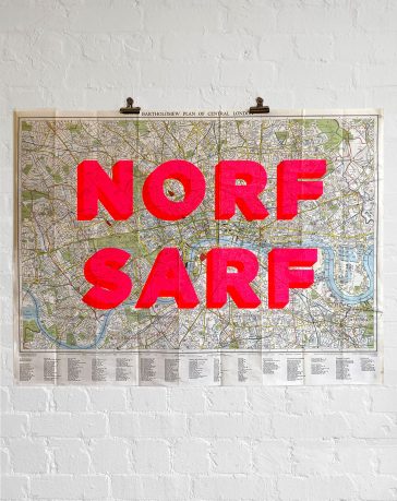 Norf Sarf Vintage Map 4