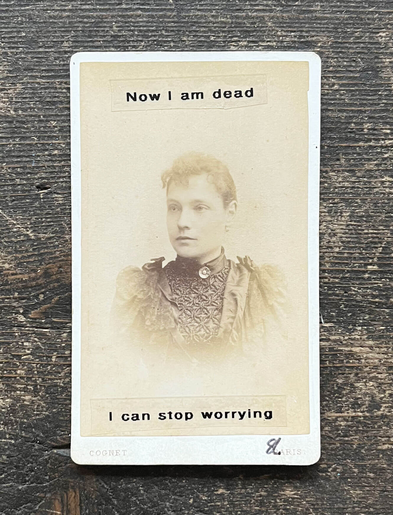 Now That I am Dead I Can Stop Worrying