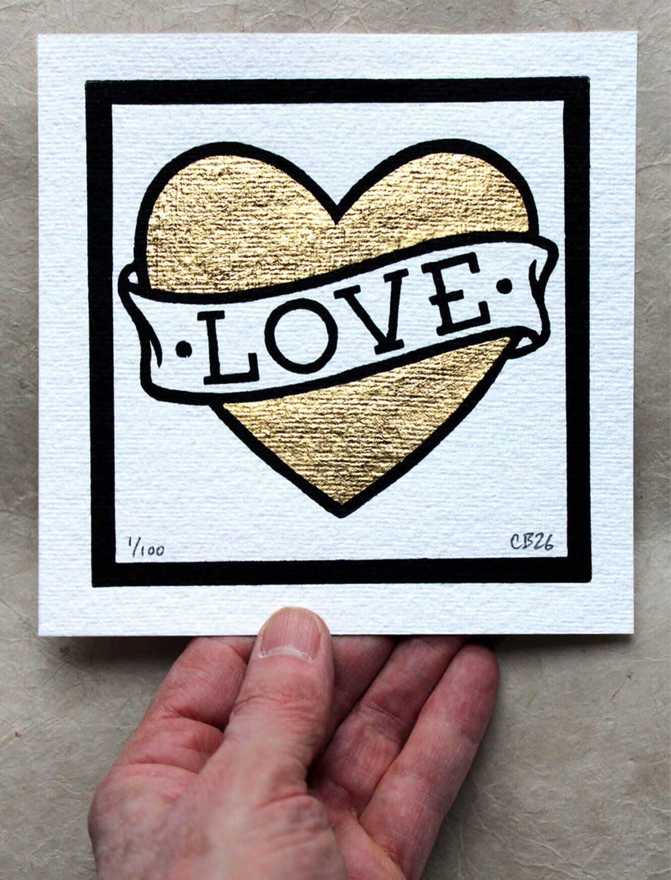 A Little Love - 24ct Gold Leaf - Image 4